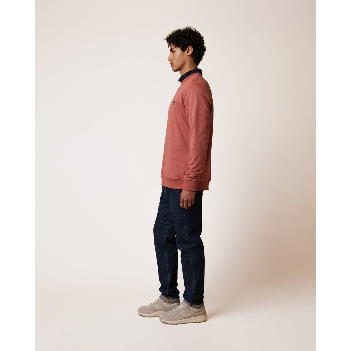 Sweat en molleton rouge brique, FAGUO