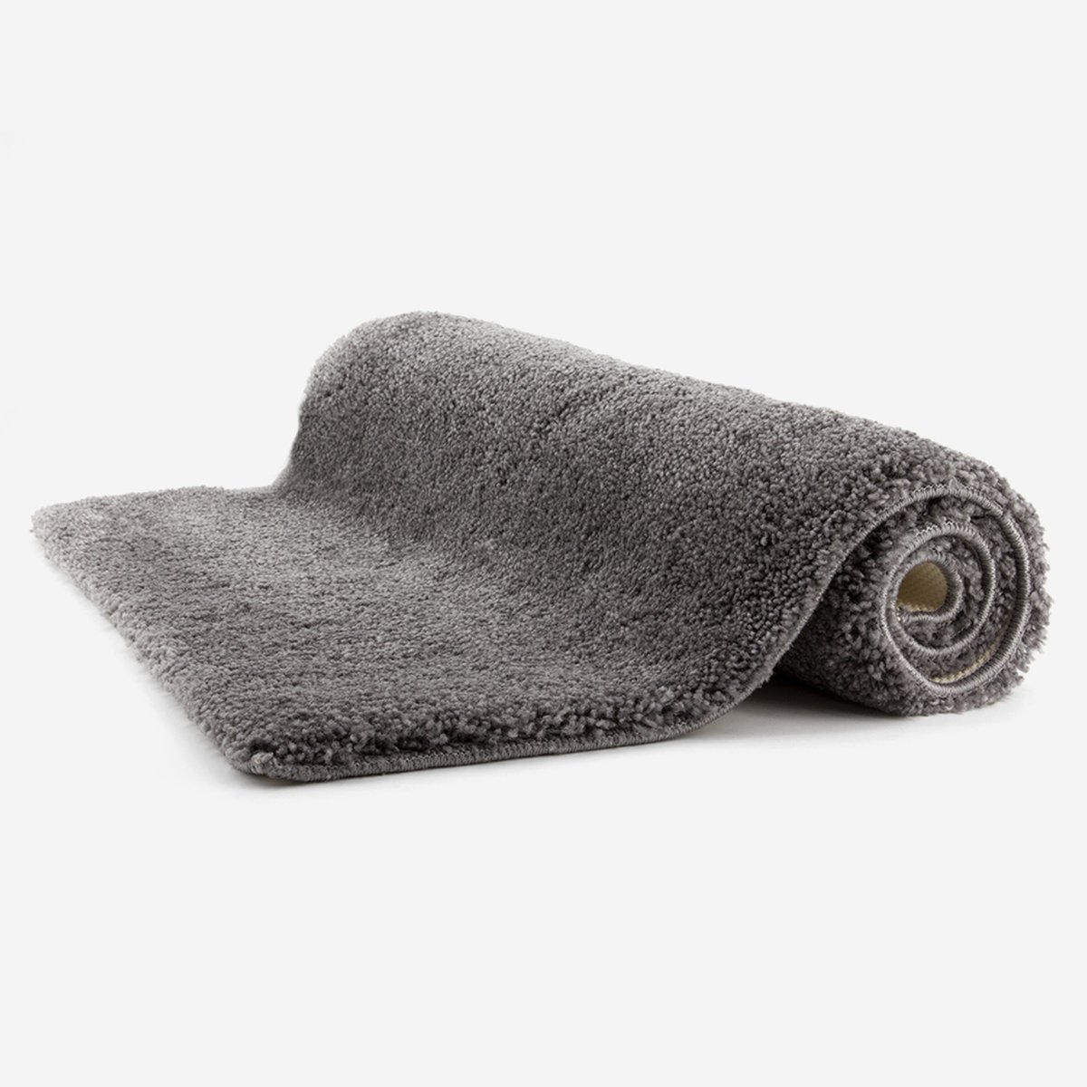 Tapis de bain moelleux gris, BATH BAZAAR