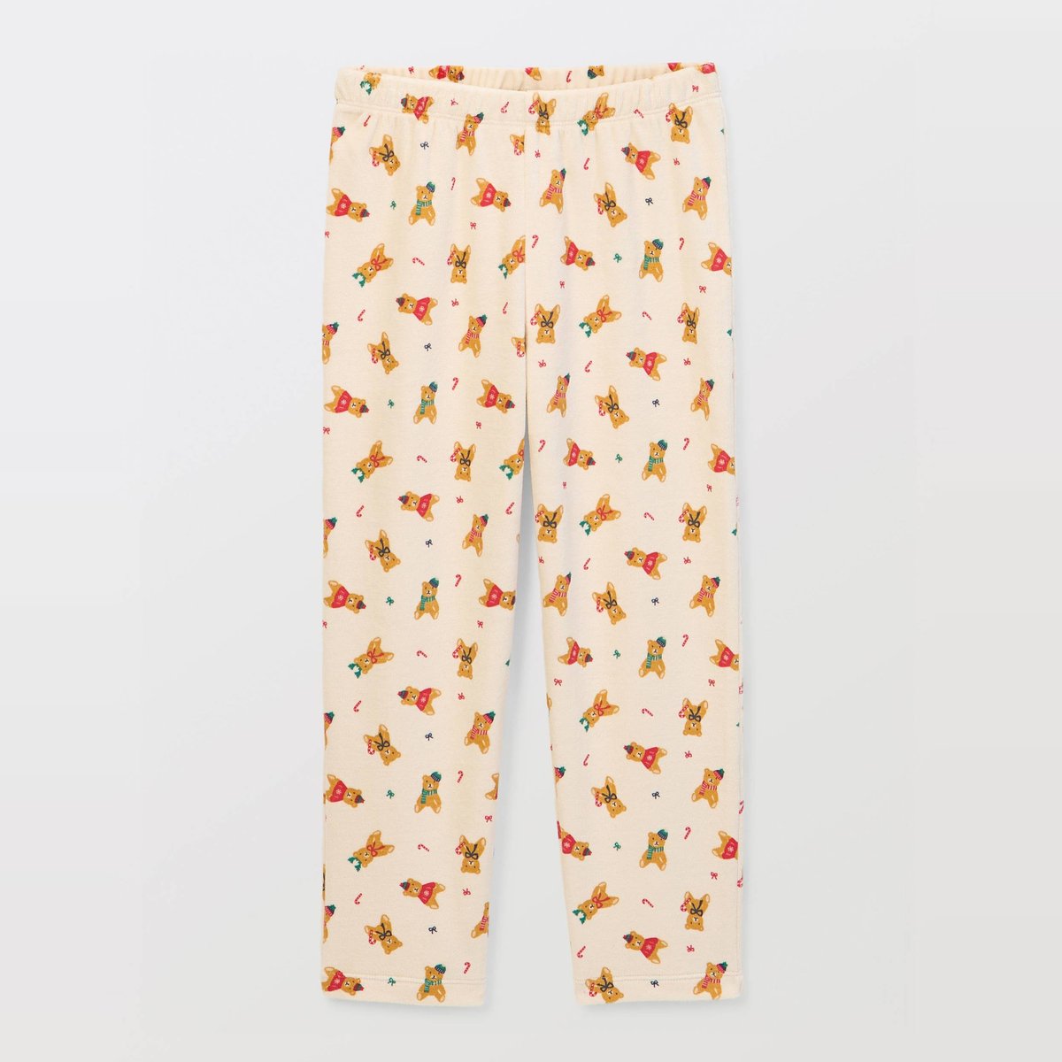 Pyjama manches longues imprimé en velours en coton BIO GOTS naturel, MONOPRIX
