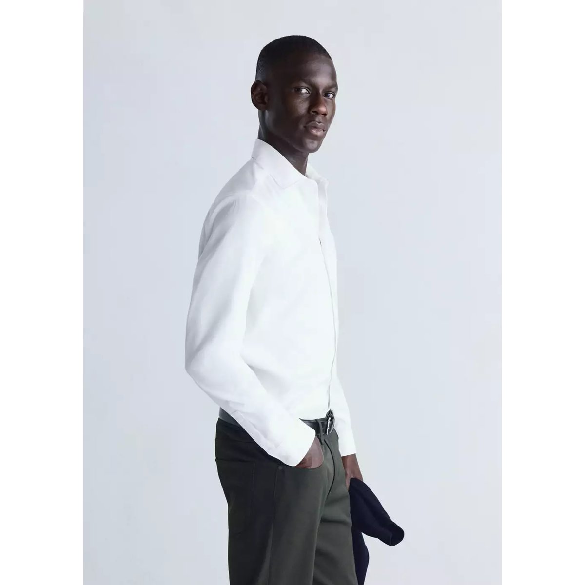 Chemise slim-fit coton comfort stretch non-iron blanc, MANGO MAN