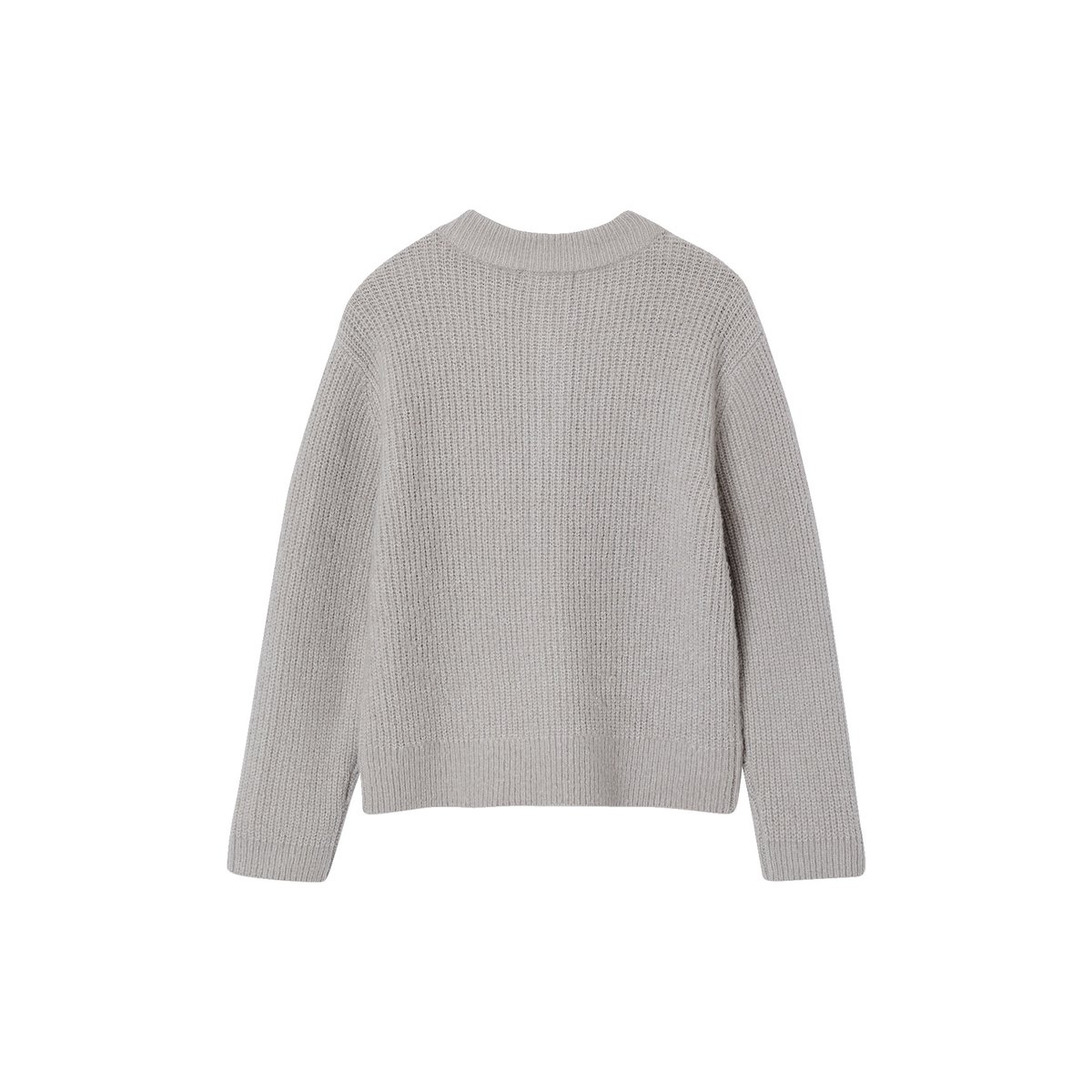 Gilet maille fine mousseuse gris chiné, VERTBAUDET