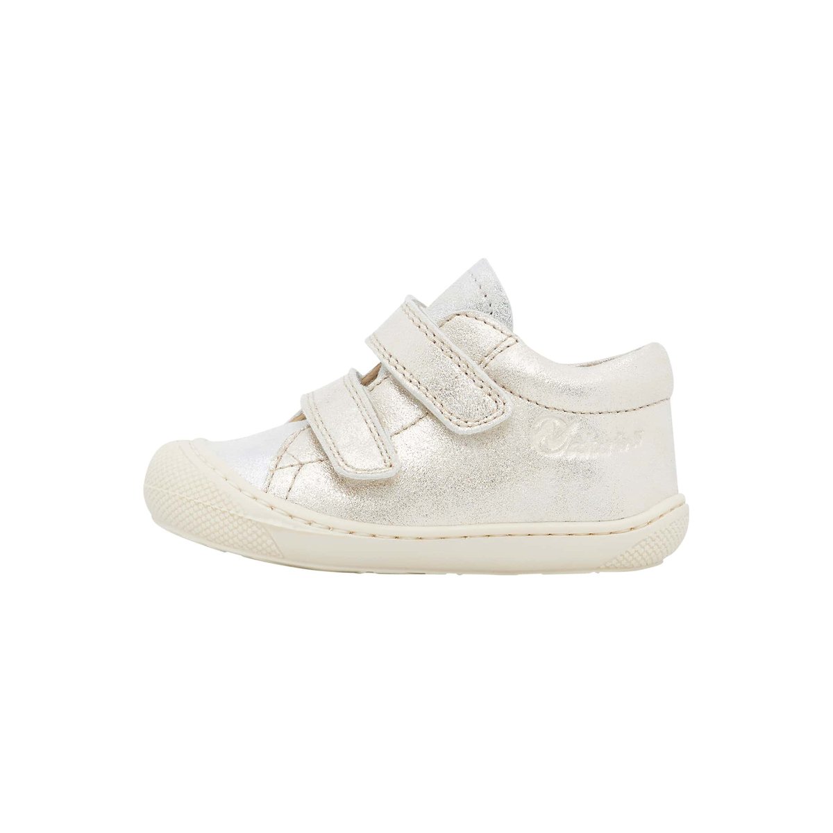 Chaussures premiers pas en cuir COCOON VL argent, NATURINO