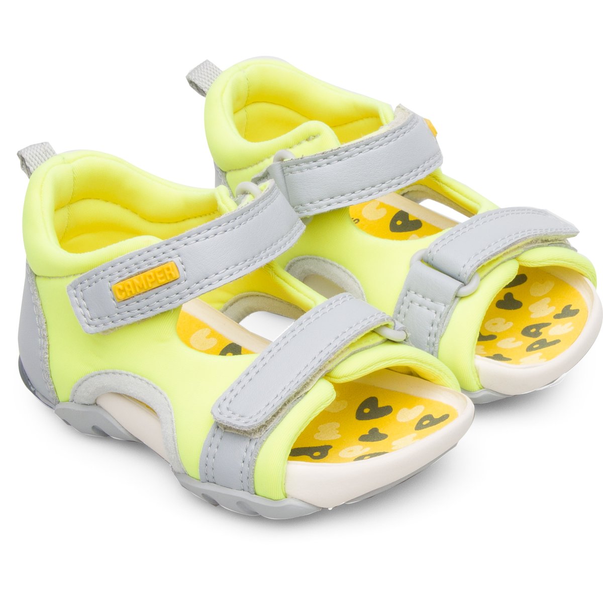 Sandales Ous jaune/gris, CAMPER