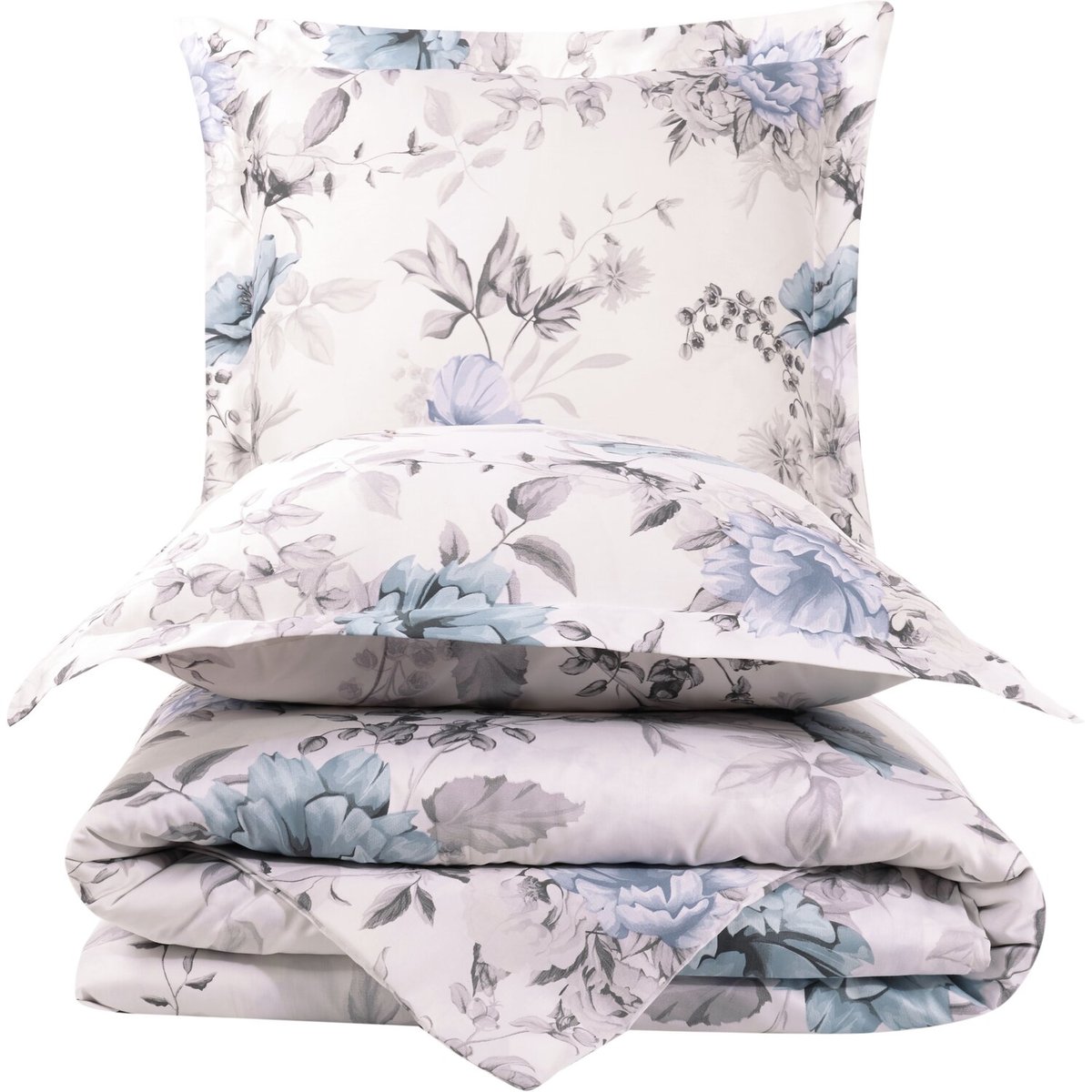Parure housse de couette 100% satin de coton, Laterna multicolore, C DESIGN HOME TEXTILE