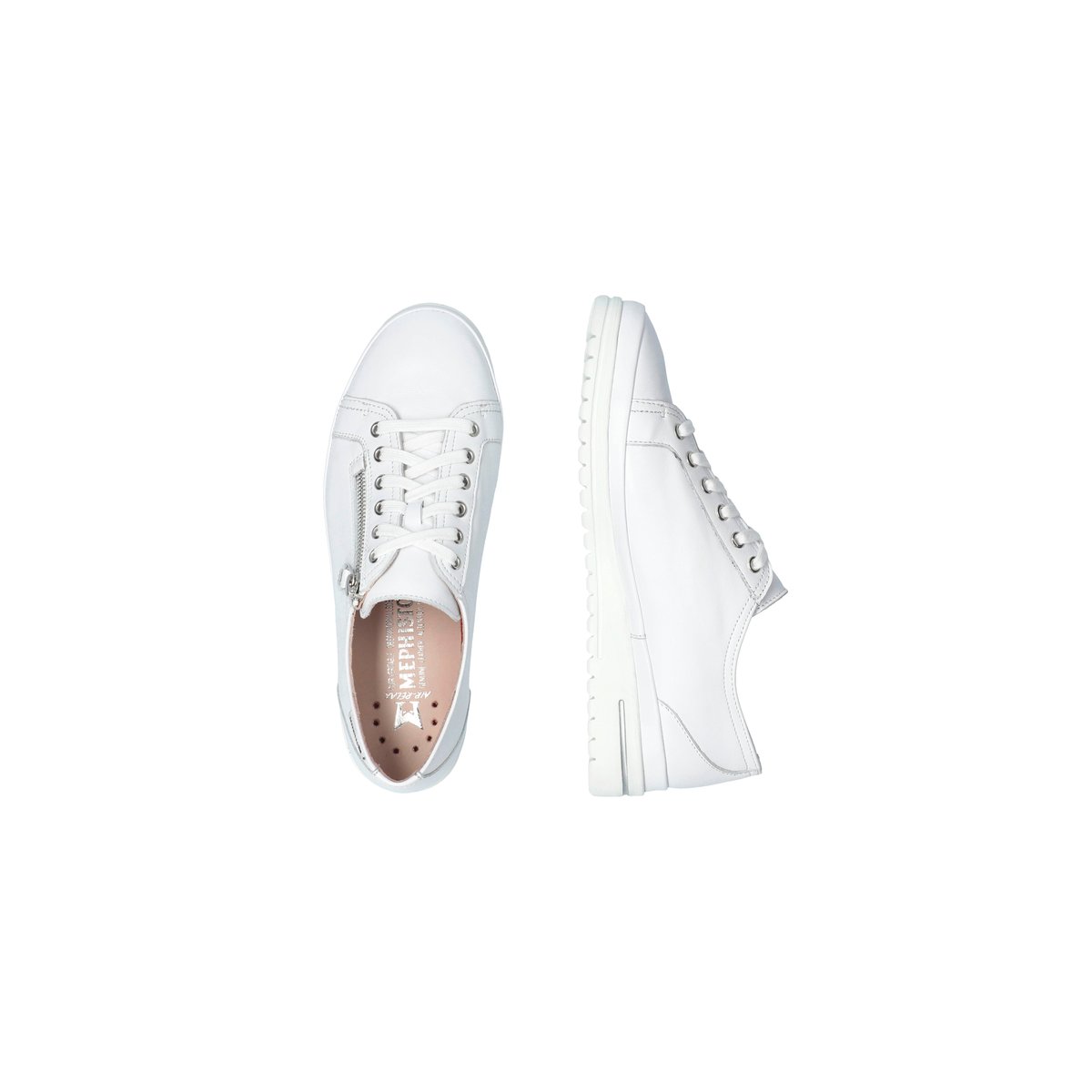 Baskets en cuir JUNE blanc 5137, MEPHISTO