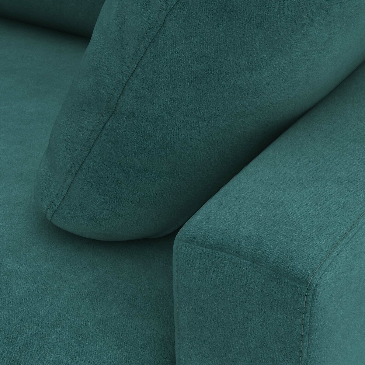Sofá cama rinconero de 4 plazas, terciopelo, espuma, TIMOR verde esmeralda, LA REDOUTE INTERIEURS
