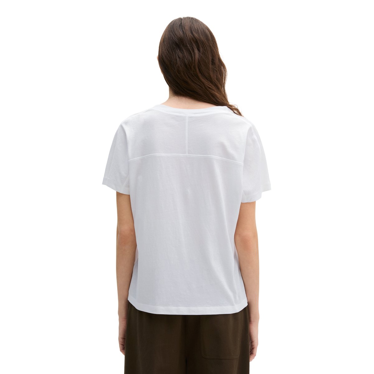 T-shirt regular en single jersey léger blanc, MARC O'POLO
