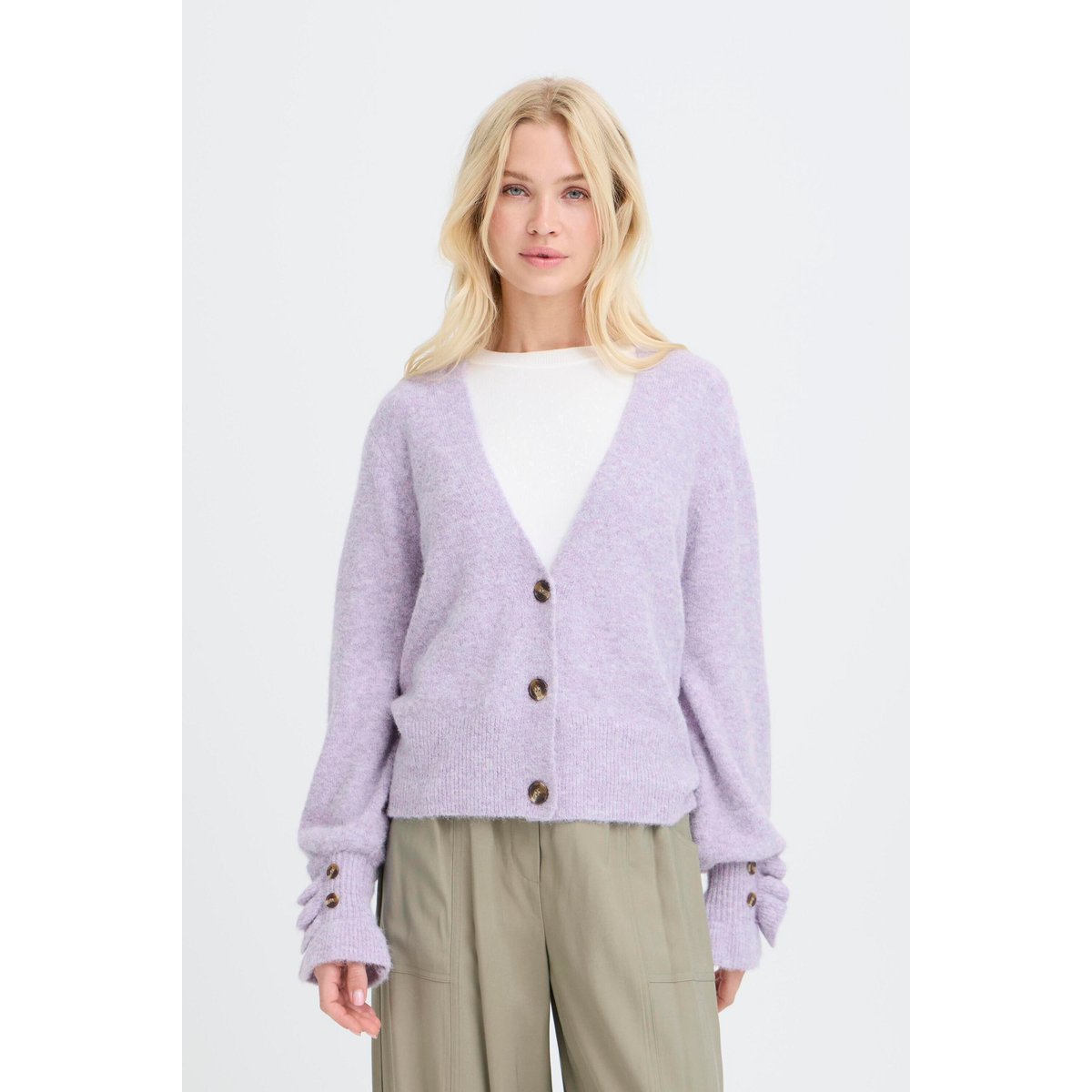 Cardigan Long sleeve violet english lavender melange, B.YOUNG