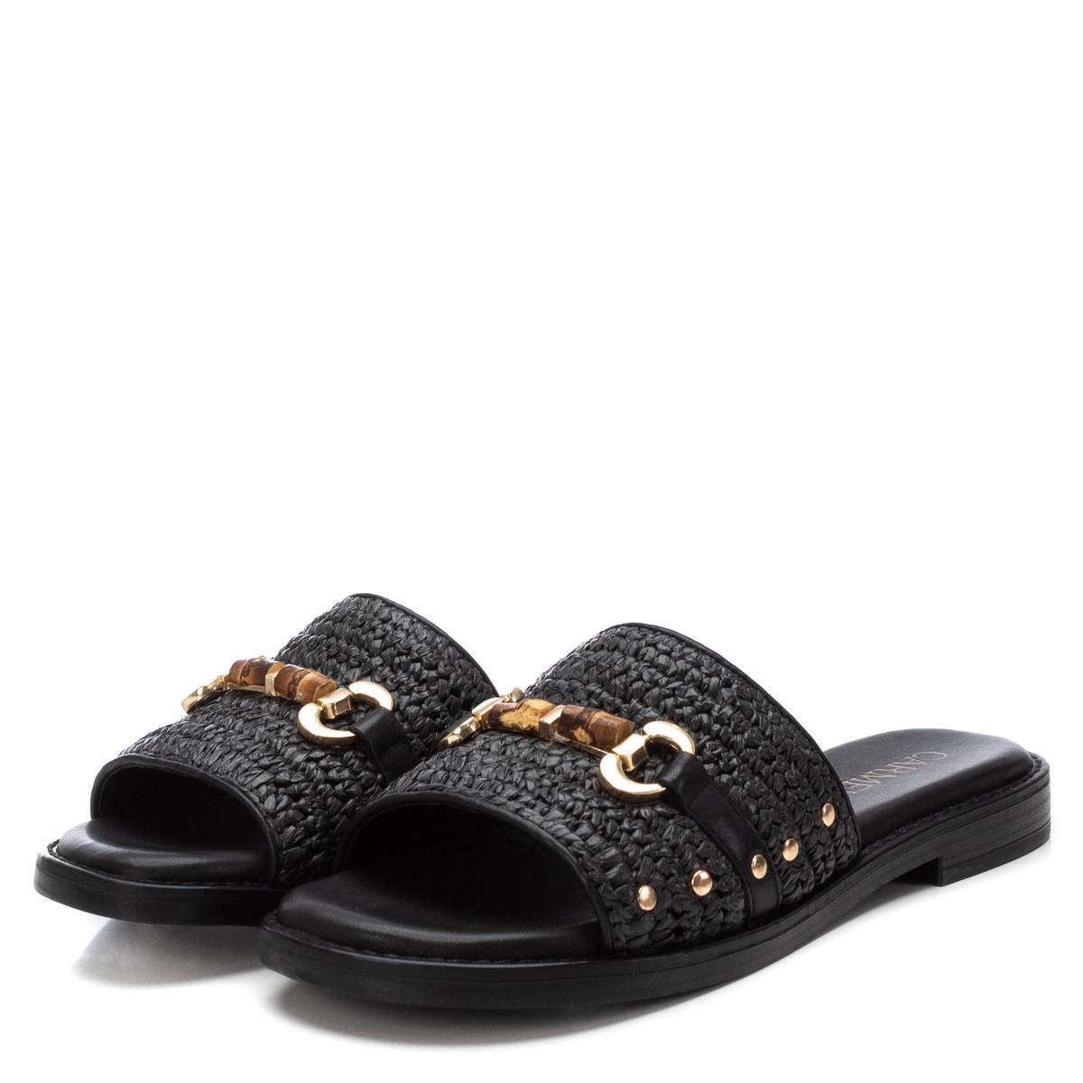 Sandale Plaine noir, CARMELA