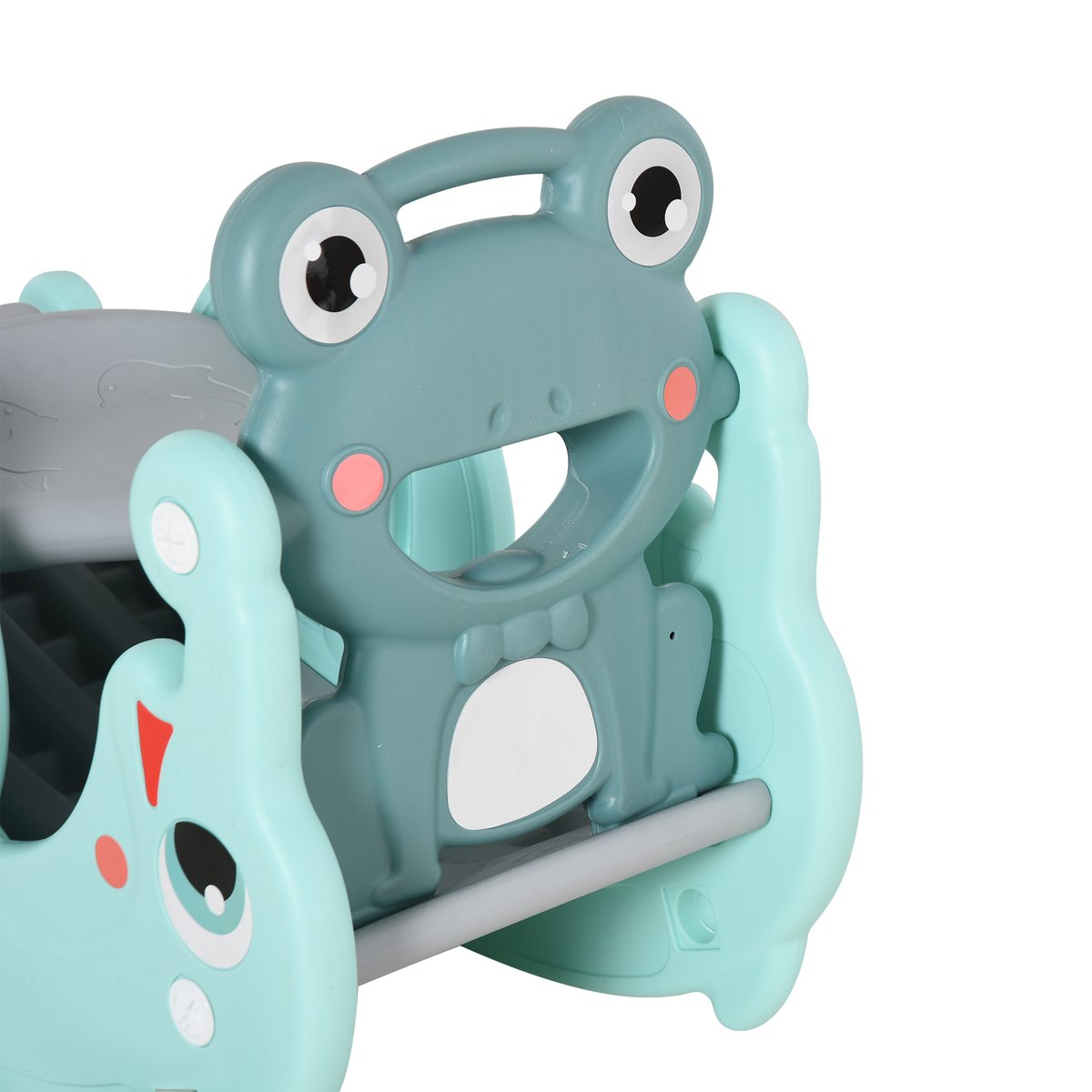 Cheval à bascule pour enfants Plastique Vert bleu, HOMCOM