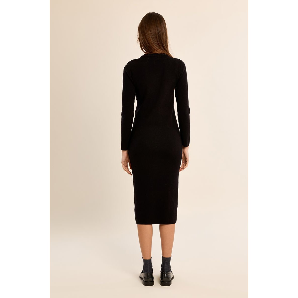 Robe longue, croisée noir, MOLLY BRACKEN