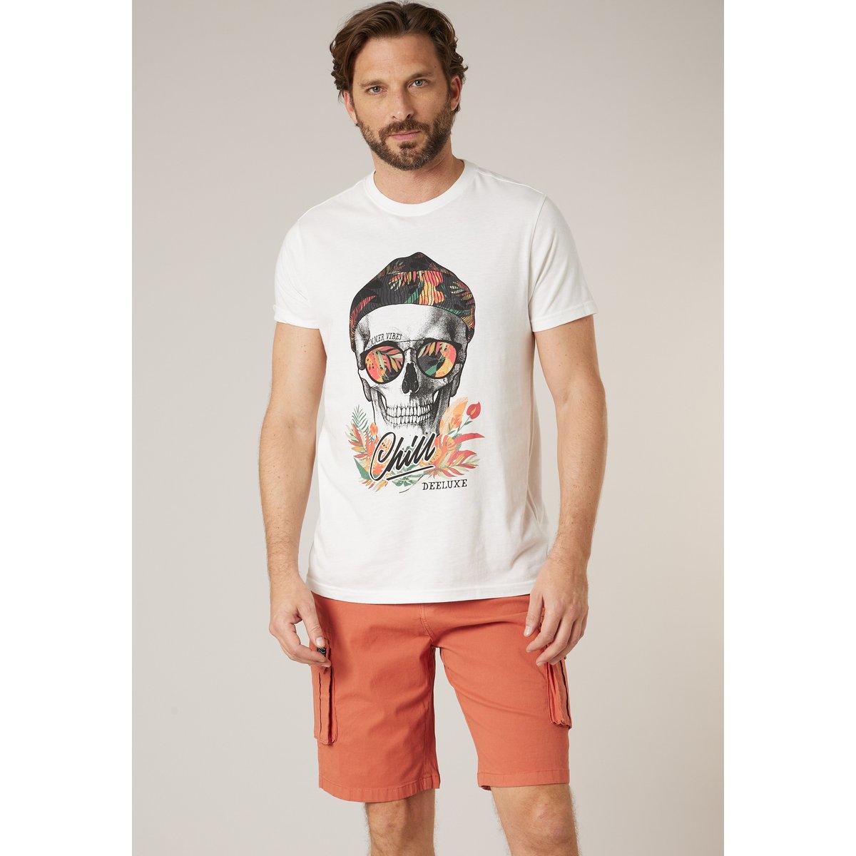 T-shirt homme en coton JEK natural, DEELUXE