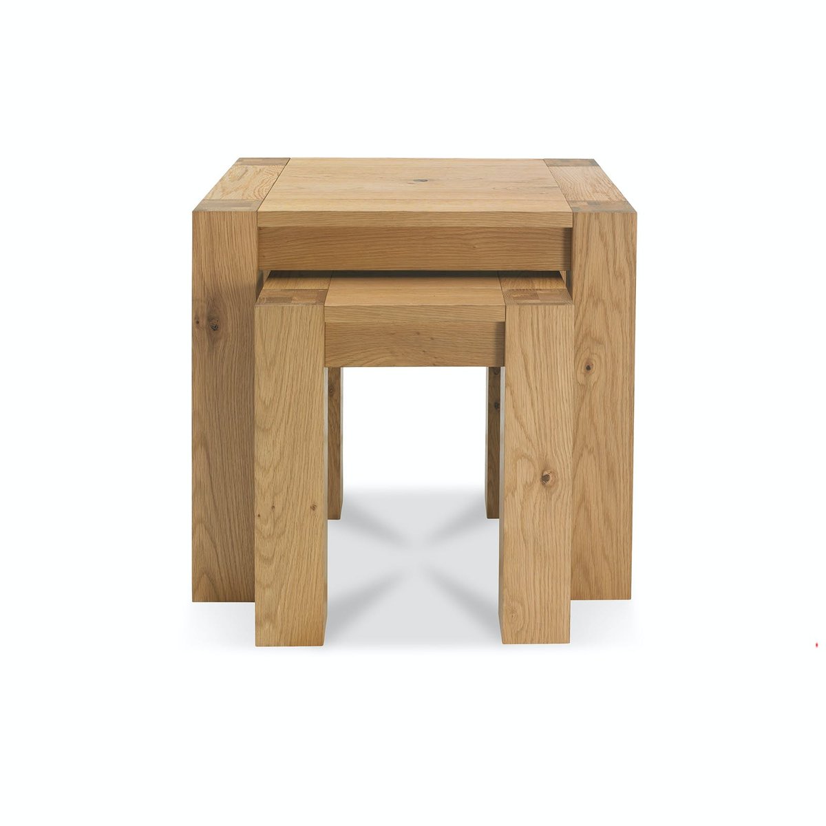 Lot de 2 tables gigognes de salon design moderne bois ALTA bois naturel, PIER IMPORT