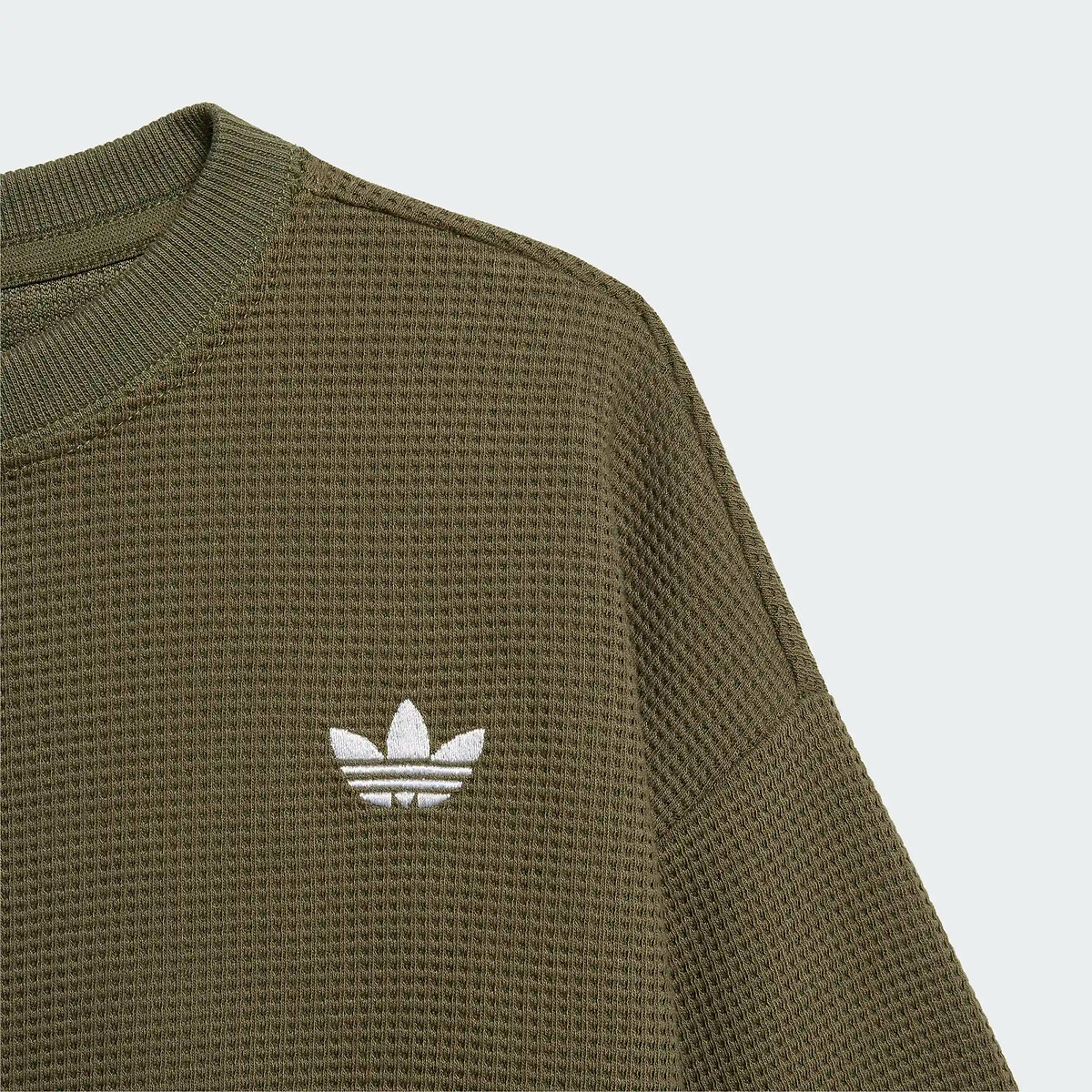 Conjunto de felpa gofrada caqui, adidas Originals