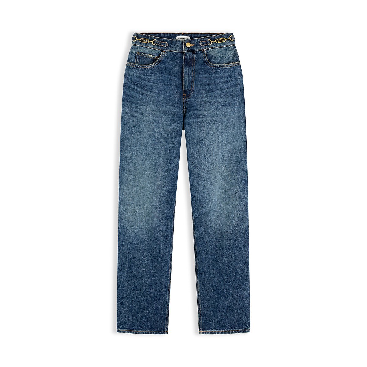 Flag Horsebit Tapered Jeans denim, TOMMY HILFIGER