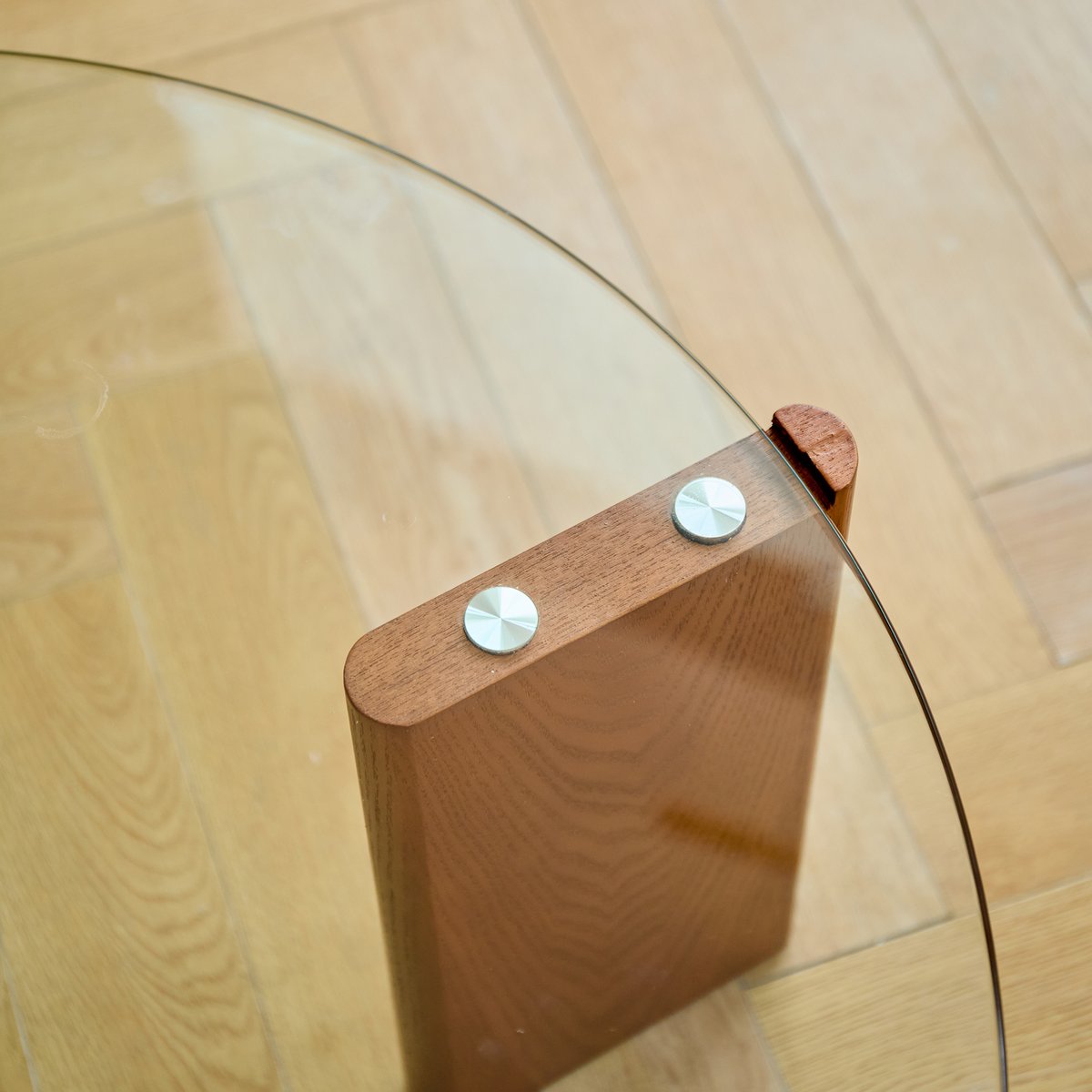 Table basse, verre trempé, ronde, SALO transparent, NORDLYS