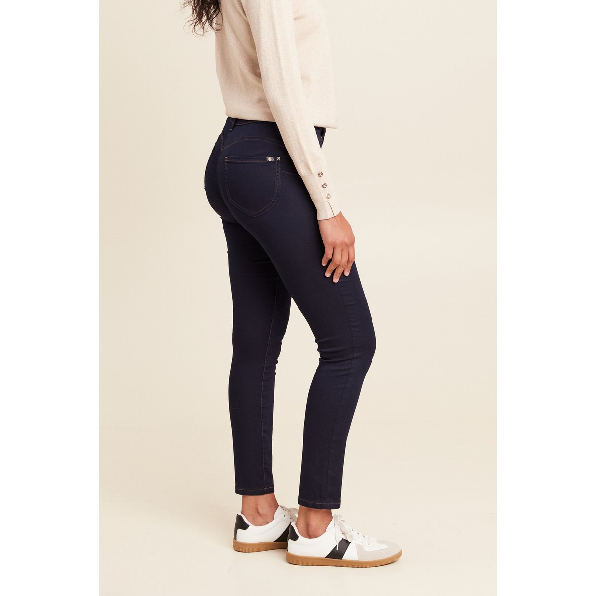 Jeans léger taille standard 7/8ème denim brut, BREAL