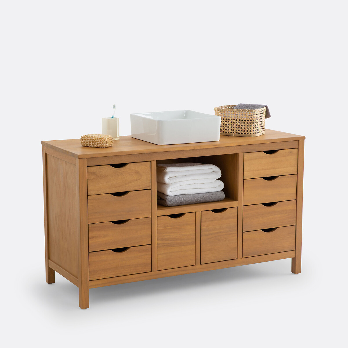 Meuble sous vasque, Sedna acacia, LA REDOUTE INTERIEURS