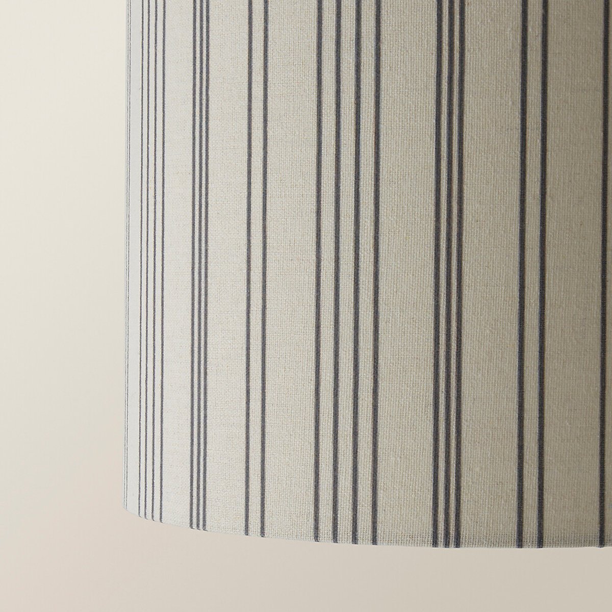 Harley Small Natural Striped Detail Linen Drum Shade white, SO'HOME