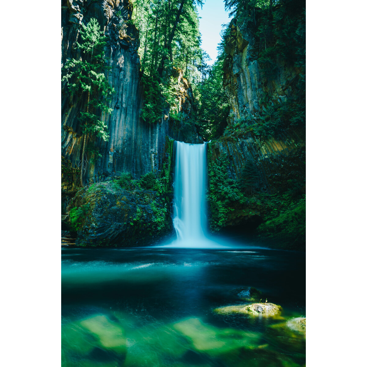 Tableau Mural Cascade Verte NATURE ÉVASION tableaux sur toile-bleu, CEANOTHE