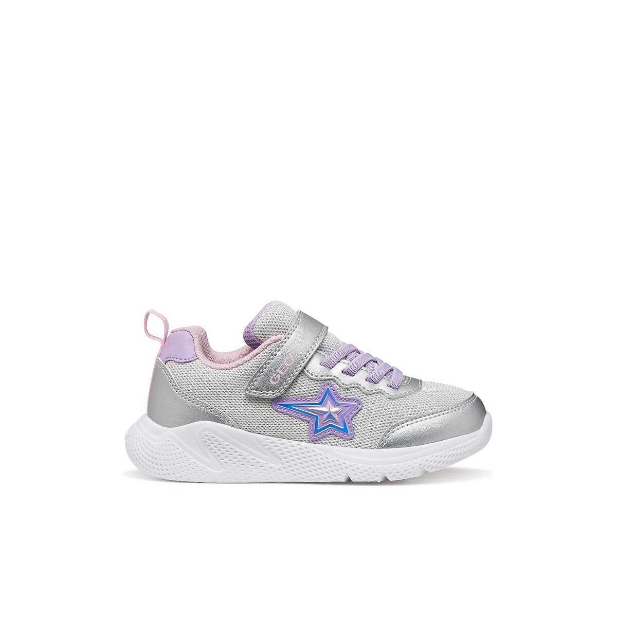 Baskets à lacets élastiqués SPRINTYE argent/violet, GEOX