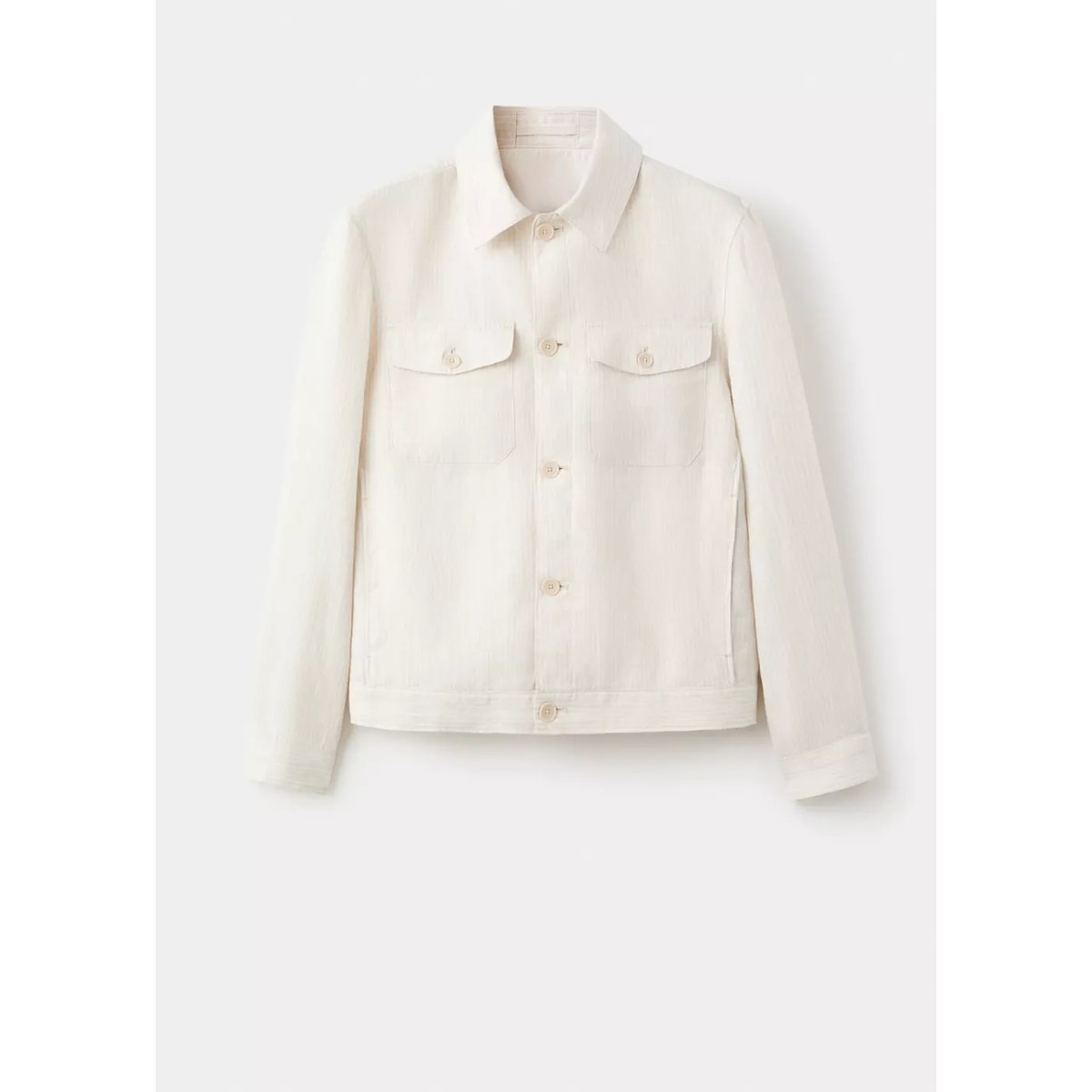 Veste 100 % lin à rayures blanc, MANGO MAN