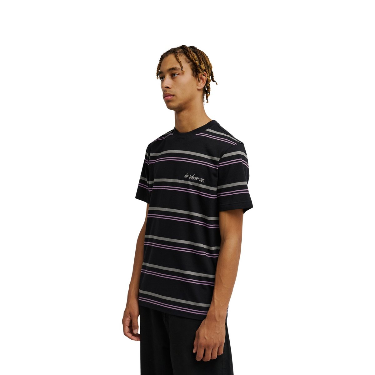 Haut manches courtes SHERIFF STRIPE. noir black, DC SHOES