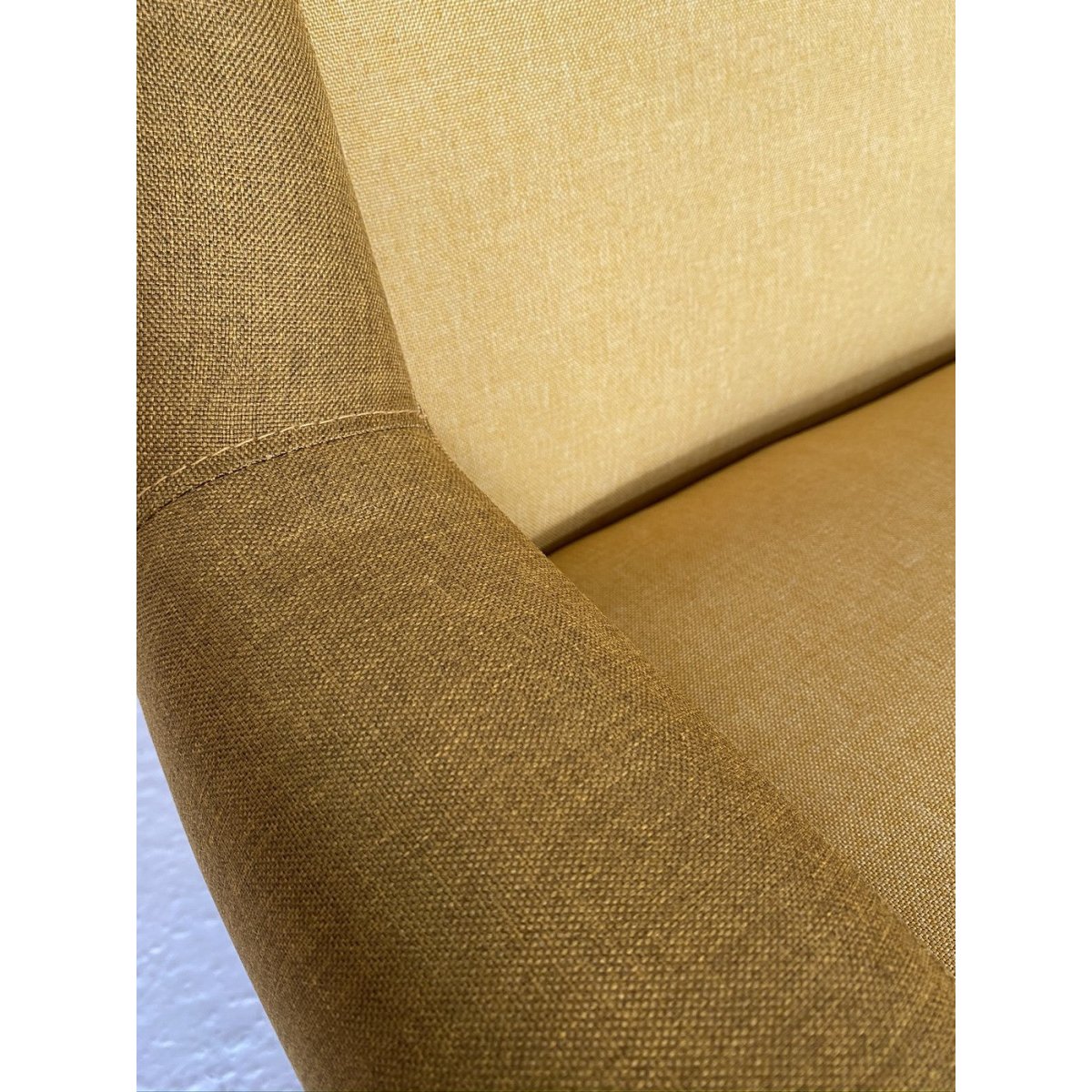 Fauteuil rétro en tissu ethnique - FLORIDE ocre, MATHI DESIGN