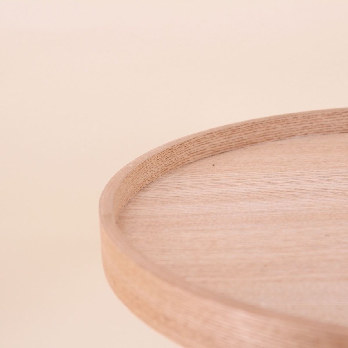 Bout de canapé conique placage frêne naturel 38cm naturel, ORNAMI