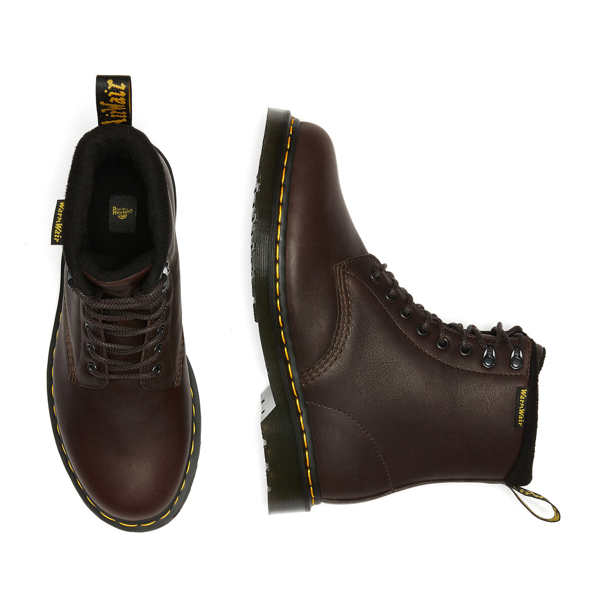 Botas em pele, 1460 Pascal WP castanho escuro, DR. MARTENS