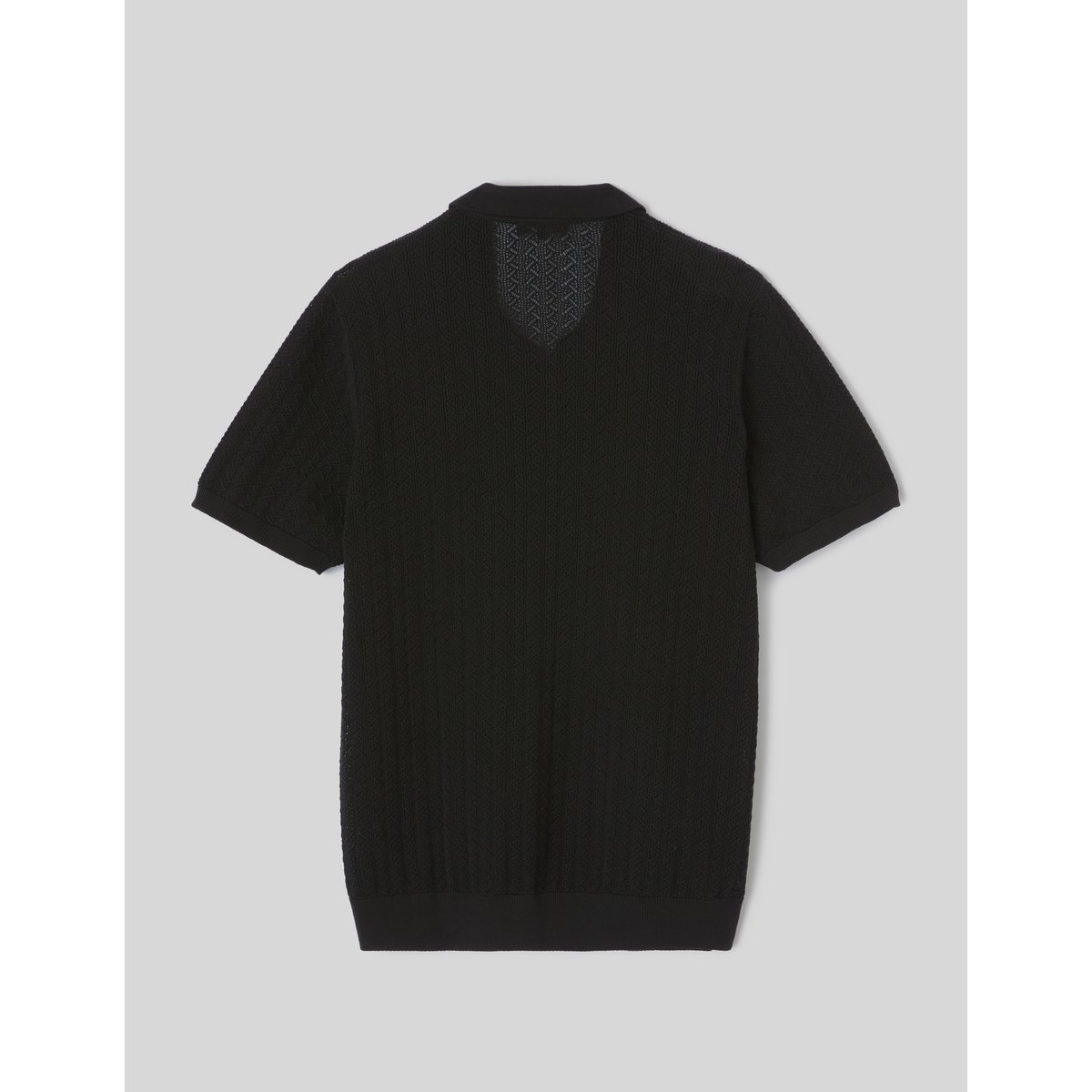Polo matière fantaisie noir, BZB