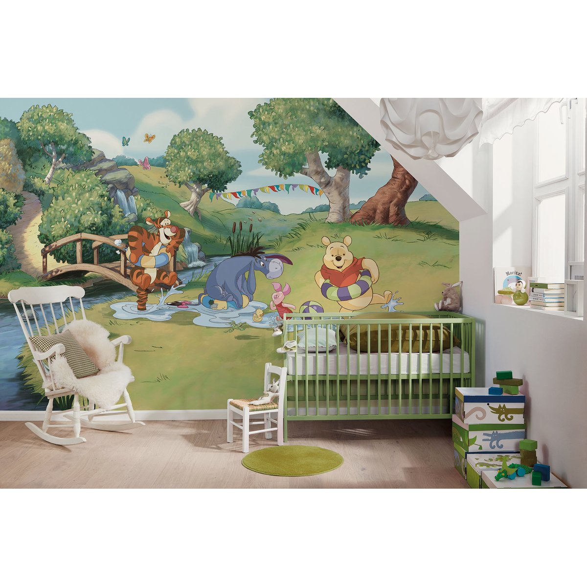 Papier peint Komar - Disney Winnie the Pooh Friendship and Fun - 350 x 250 cm multicolore, HEXOA