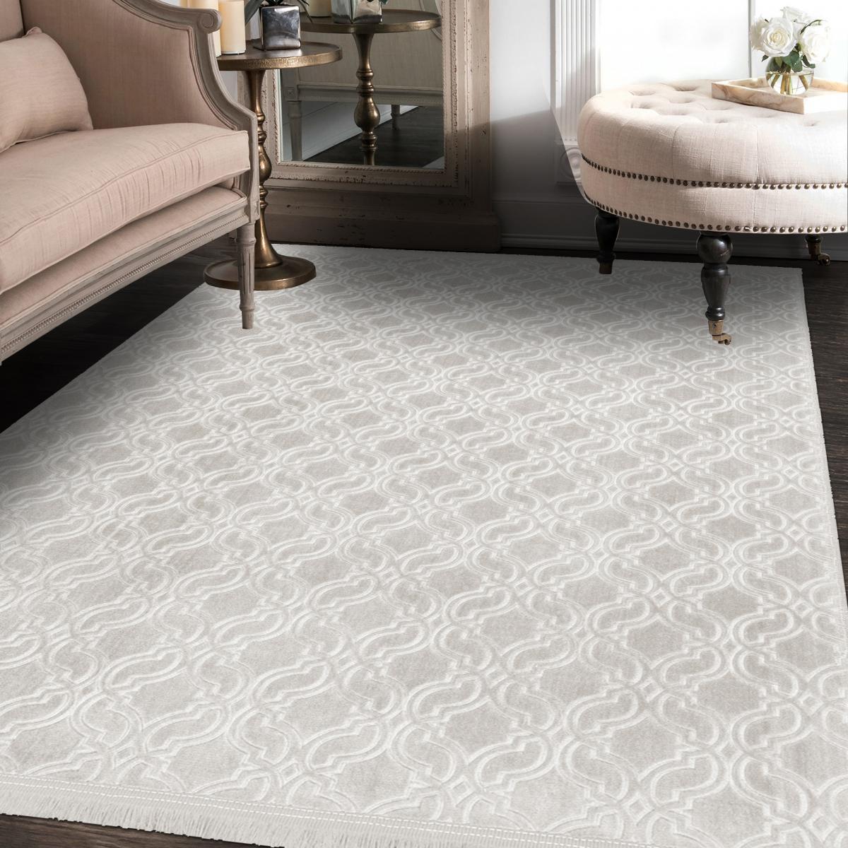 Tapis Chambre tissé motif géométrique PERIU beige, UN AMOUR DE TAPIS