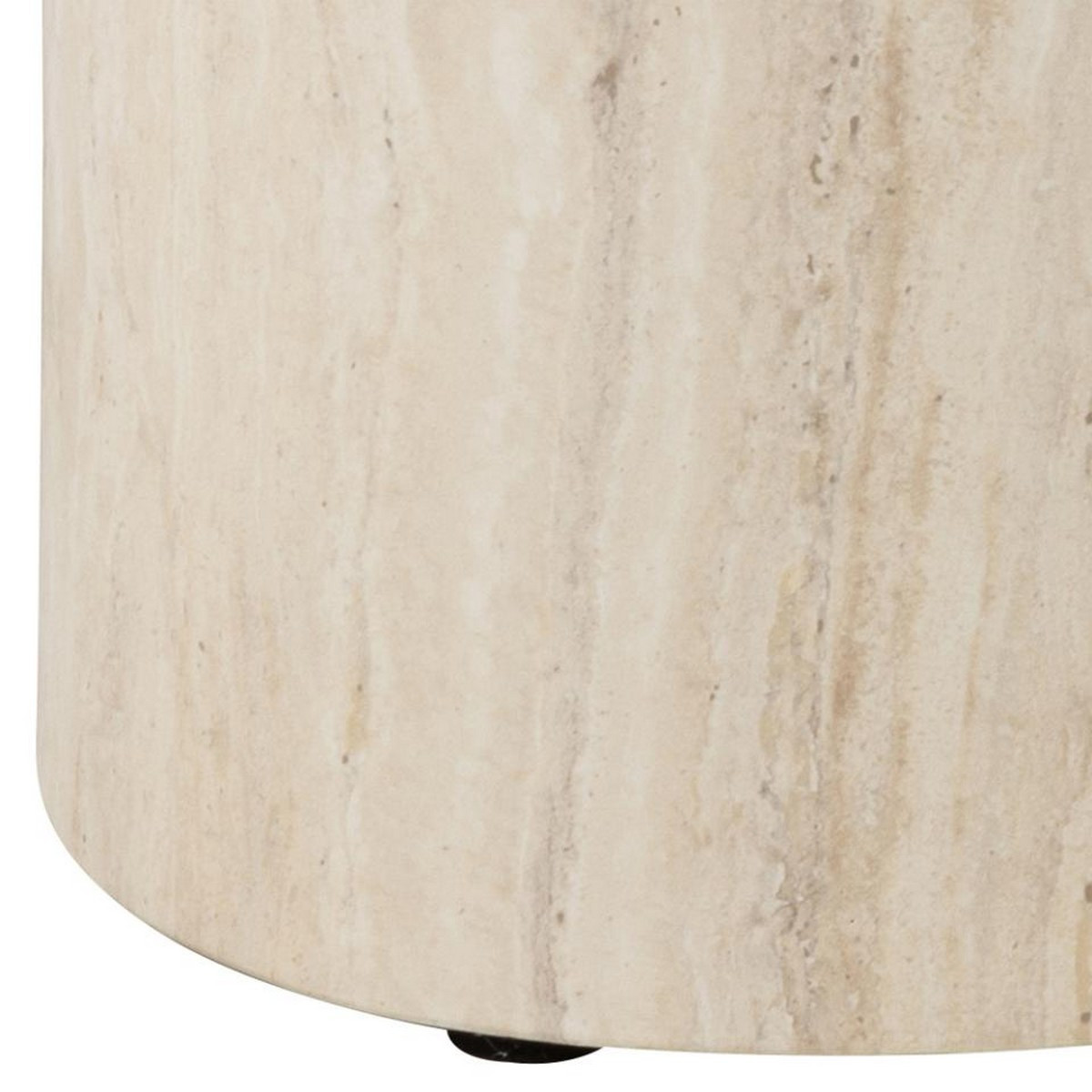 Set de 2 tables basses ovales en travertin - OVAL beige, MATHI DESIGN