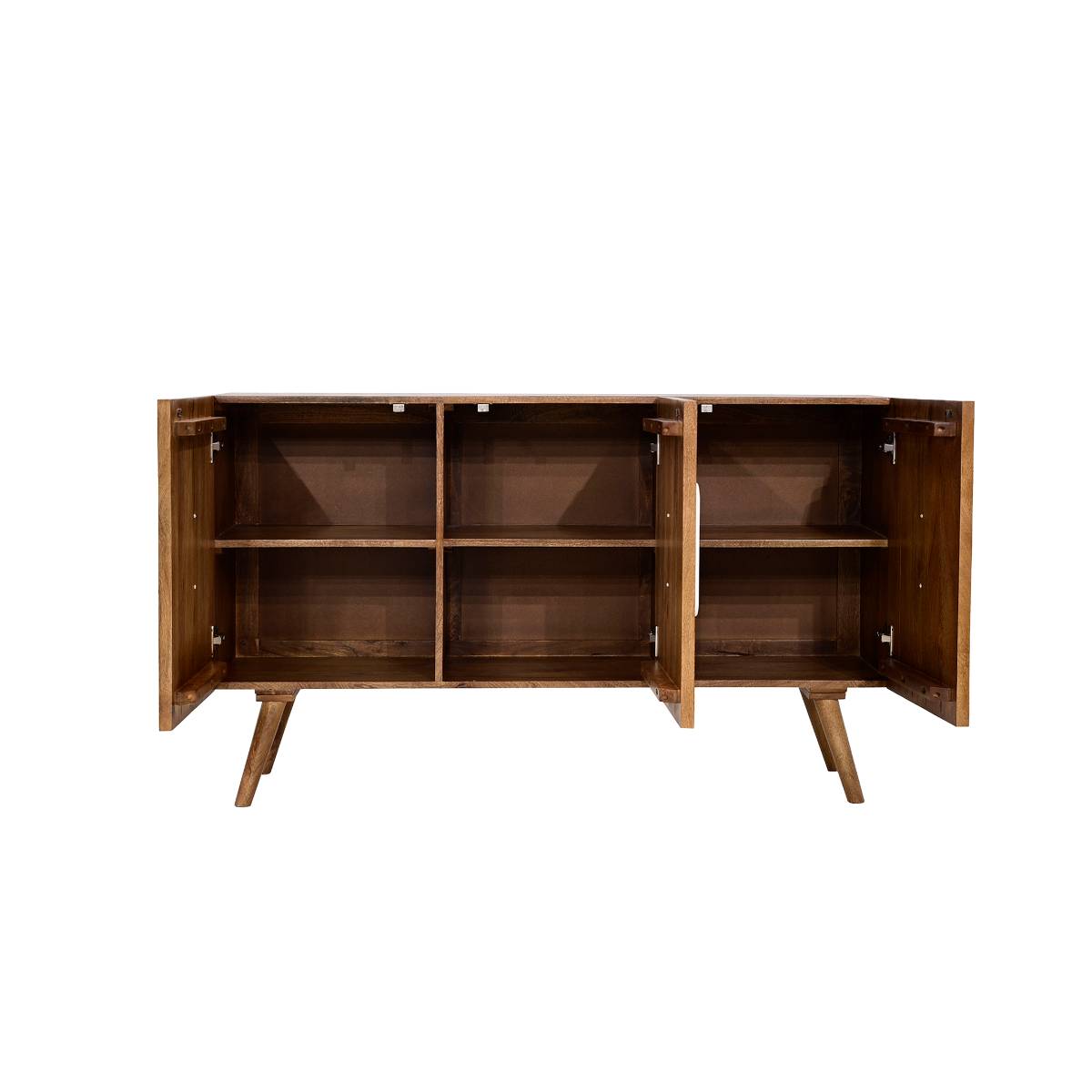 Buffet en bois de manguier et marbre AVENOR bois foncé, MADE IN MEUBLES