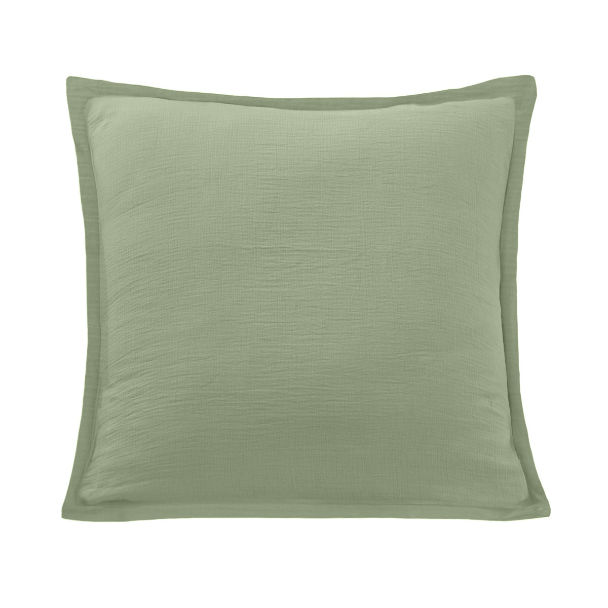 Lot de 2 taies d'oreiller gaze de coton ARTHUR LOFT sauge, SENSEI MAISON