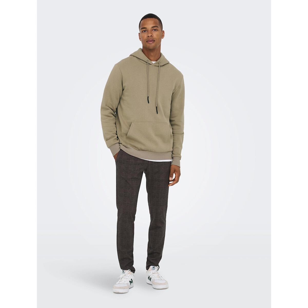 Sweat à capuche Ceres Life beige grisé, ONLY & SONS