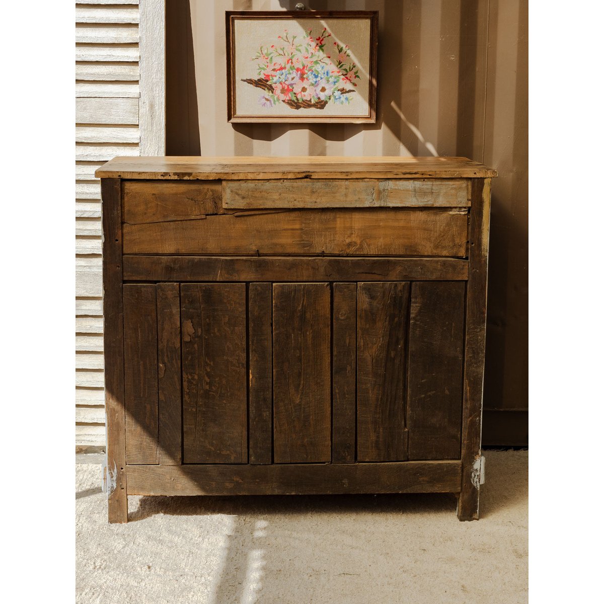 Buffet en bois patiné Gilbert N°1561 - Bon état bleu clair, DEBONGOUT