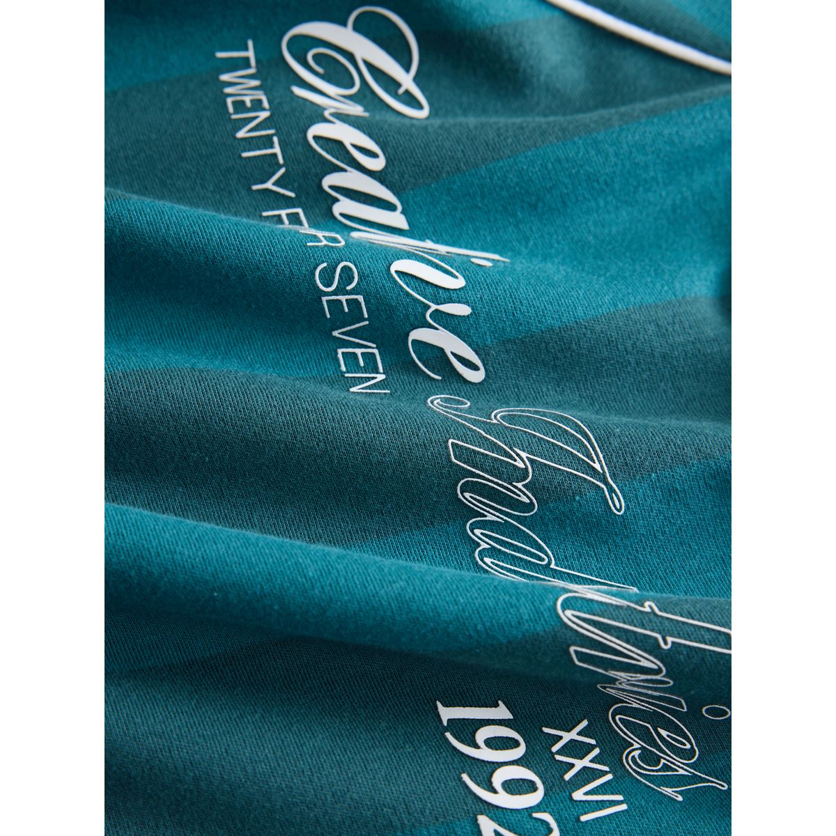 T-shirt à manches longues et imprimé université bleue/turquoise, NEXT