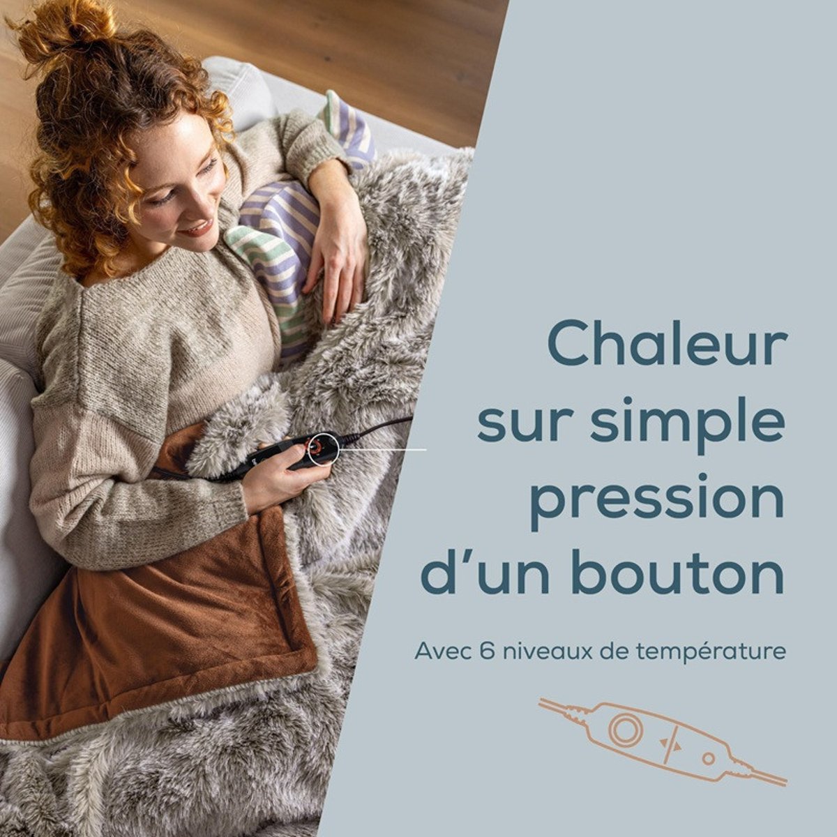 Couverture Chauffante - HD 92 Arctic Brown couleur unique, BEURER