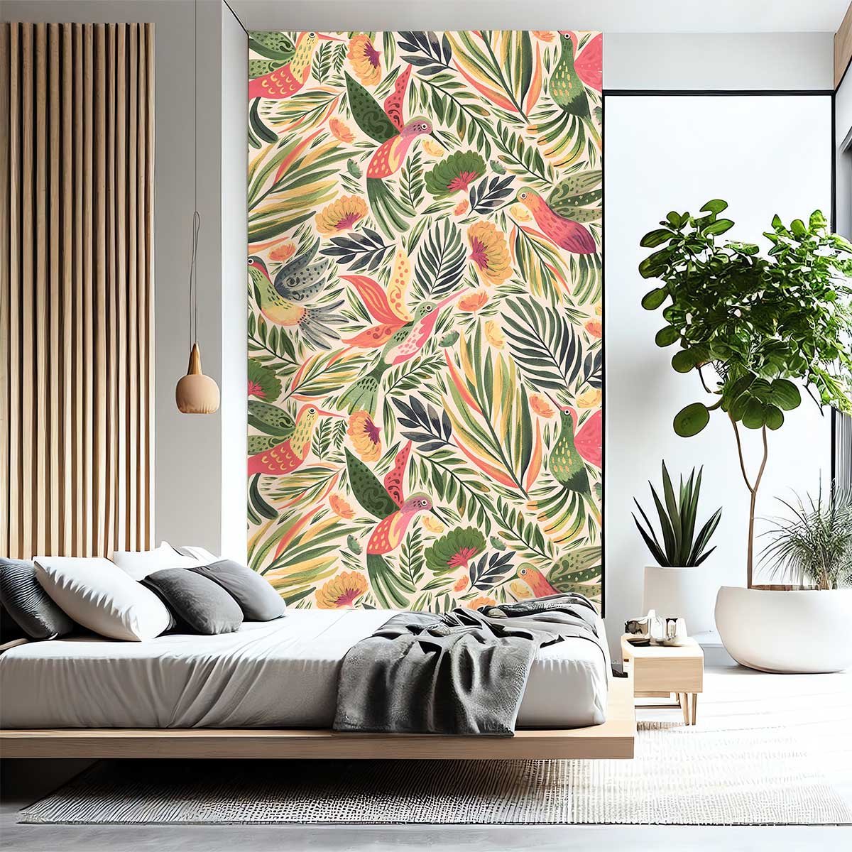 Papier peint lotus et nénuphars intissé, HEXOA