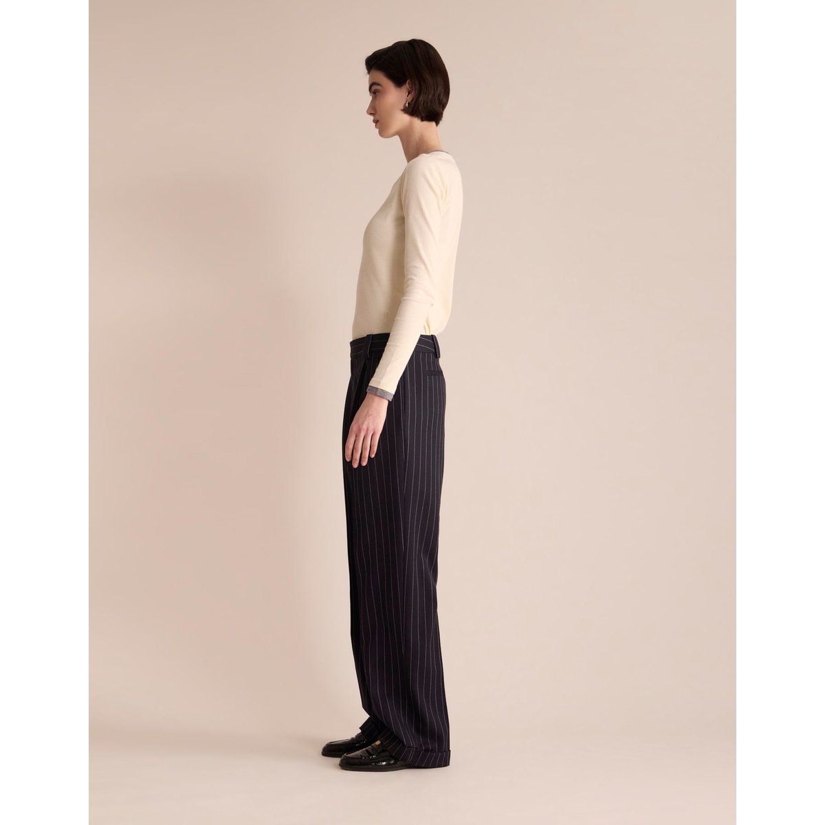 Pantalon Andy bleu marine, INES DE LA FRESSANGE PARIS