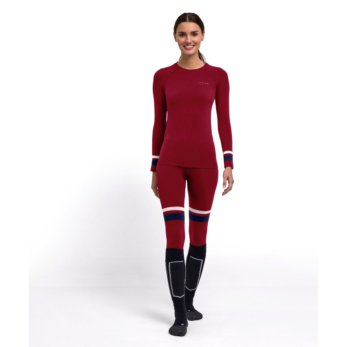 T-shirt manches longues Opaque merlot (8117), FALKE