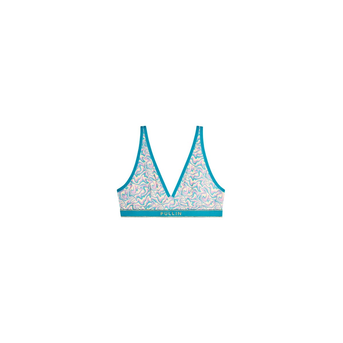 TRIANGLE FOULARD TOPO bleu clair, PULLIN