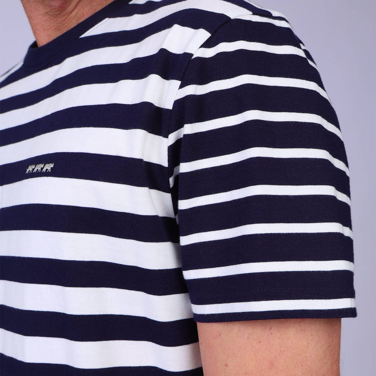 T-shirt marinière Gaspar bleu marine, MISE AU GREEN