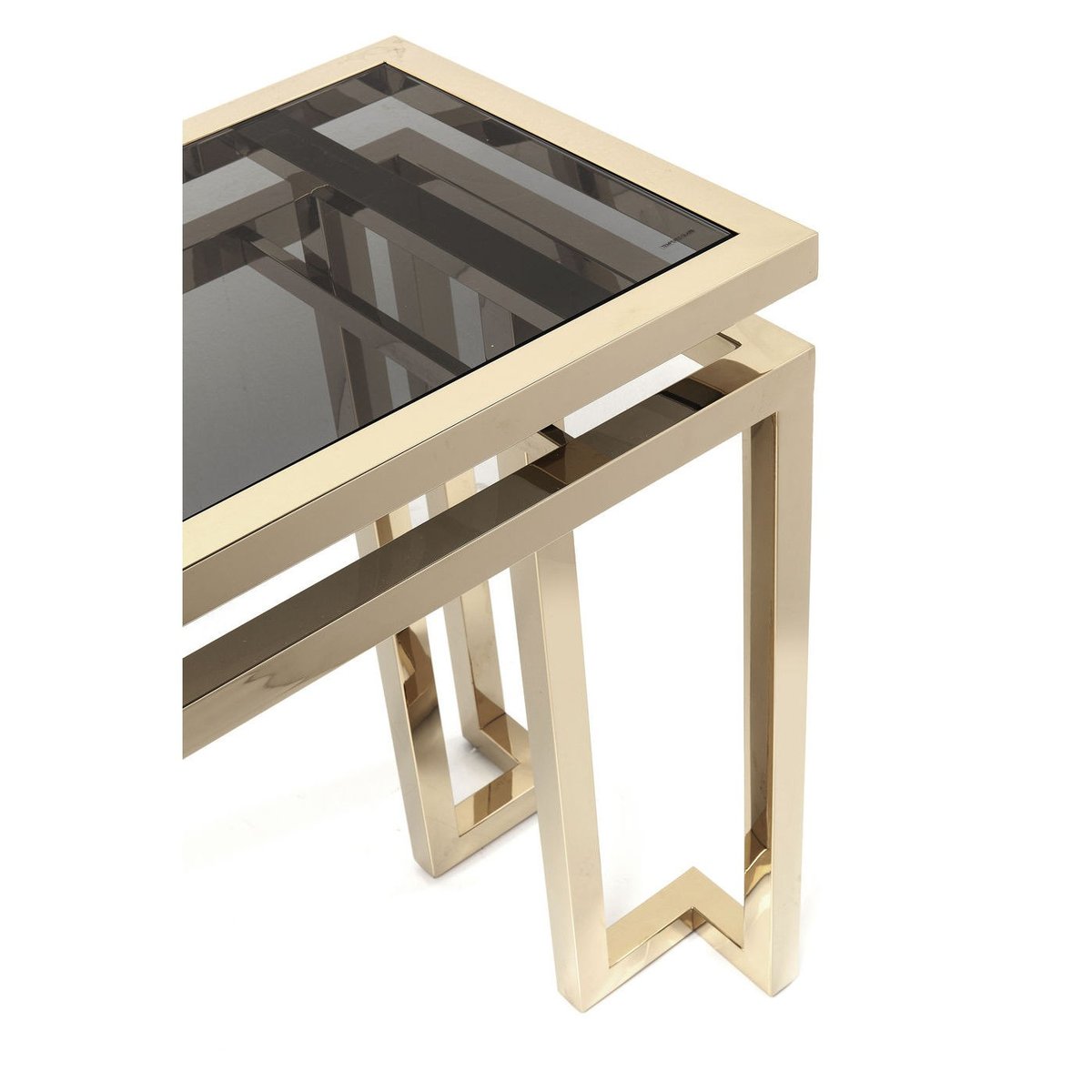 Console en verre et acier, RUSH or, KARE DESIGN
