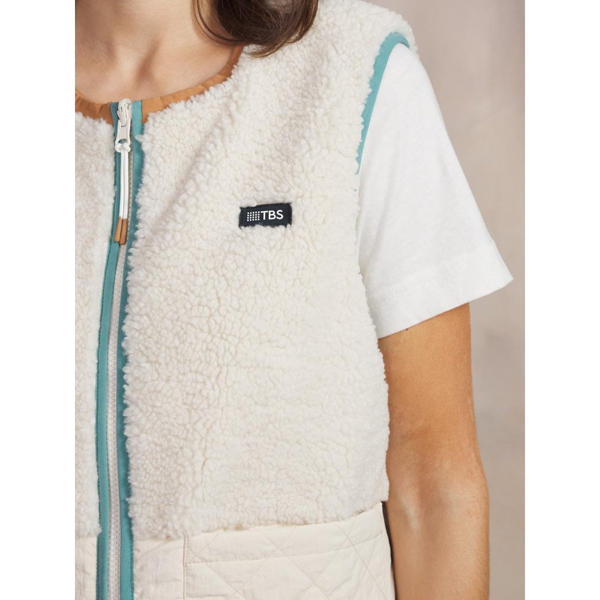 Sweat zippé WILDASAN ecru, TBS