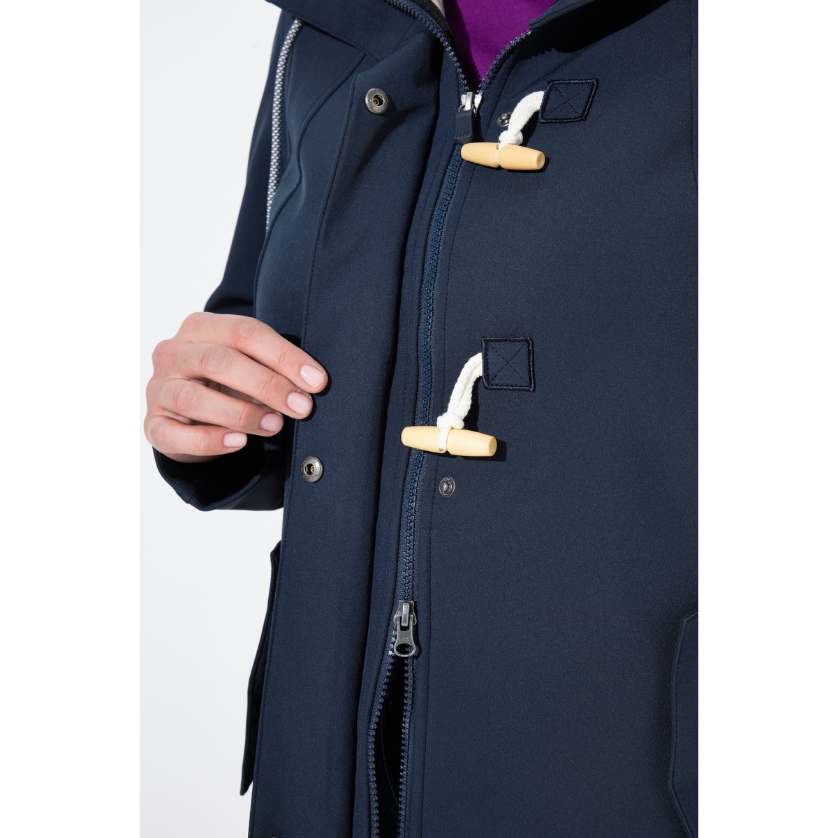 Veste Softshell HYPRAR à capuche marine, ULLA POPKEN