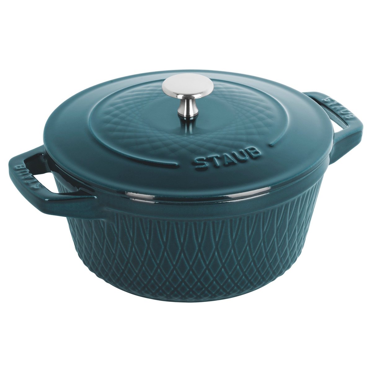 Cocotte twister 24 cm, Rond(e), La Mer, Fonte la mer, STAUB