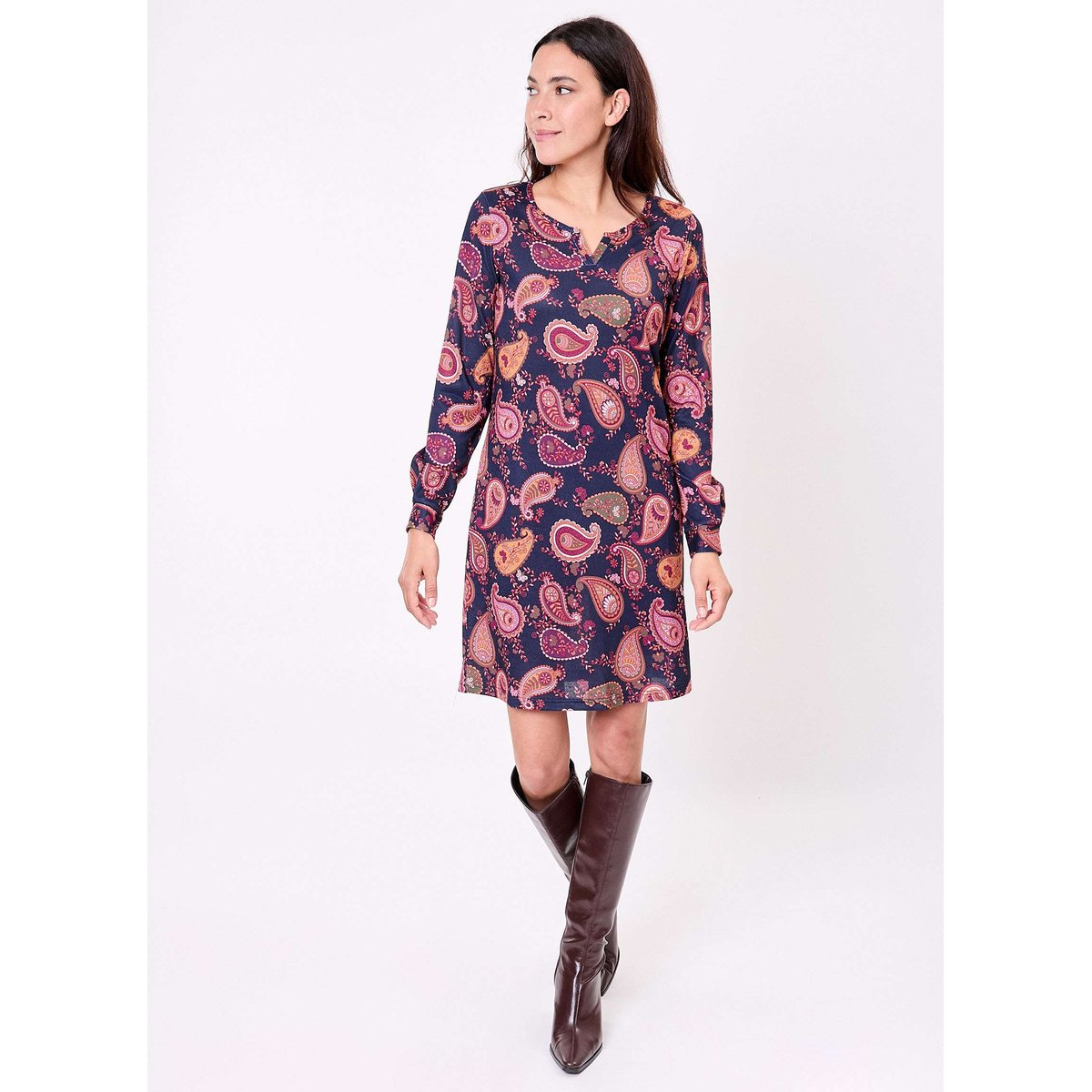 Robe maille fluide RUDDI bleu marine keo, LA FIANCÉE